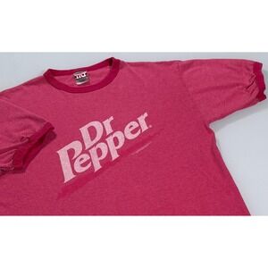 VTG Y2K Dr Pepper Ringer T-Shirt Mens Red 2007 TNT Trau Loevner Soda - Medium